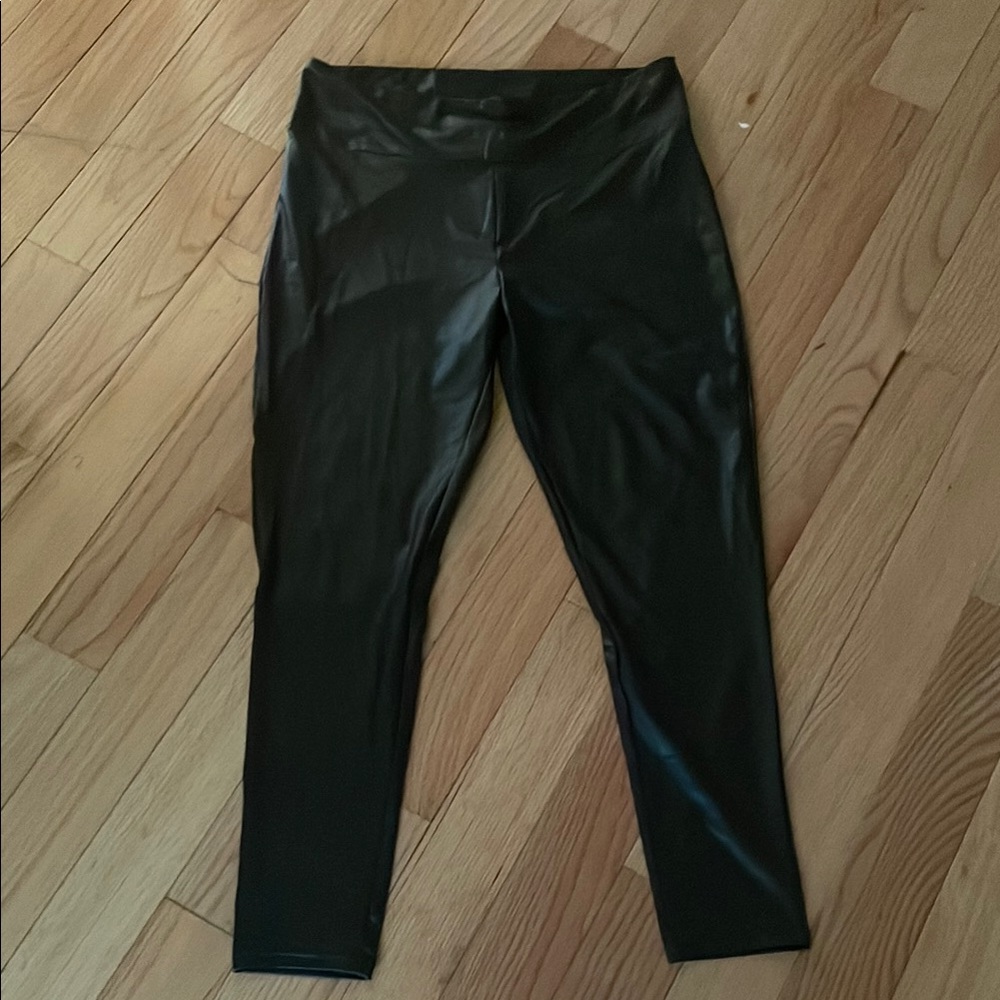 Black Faux Leather Leggings